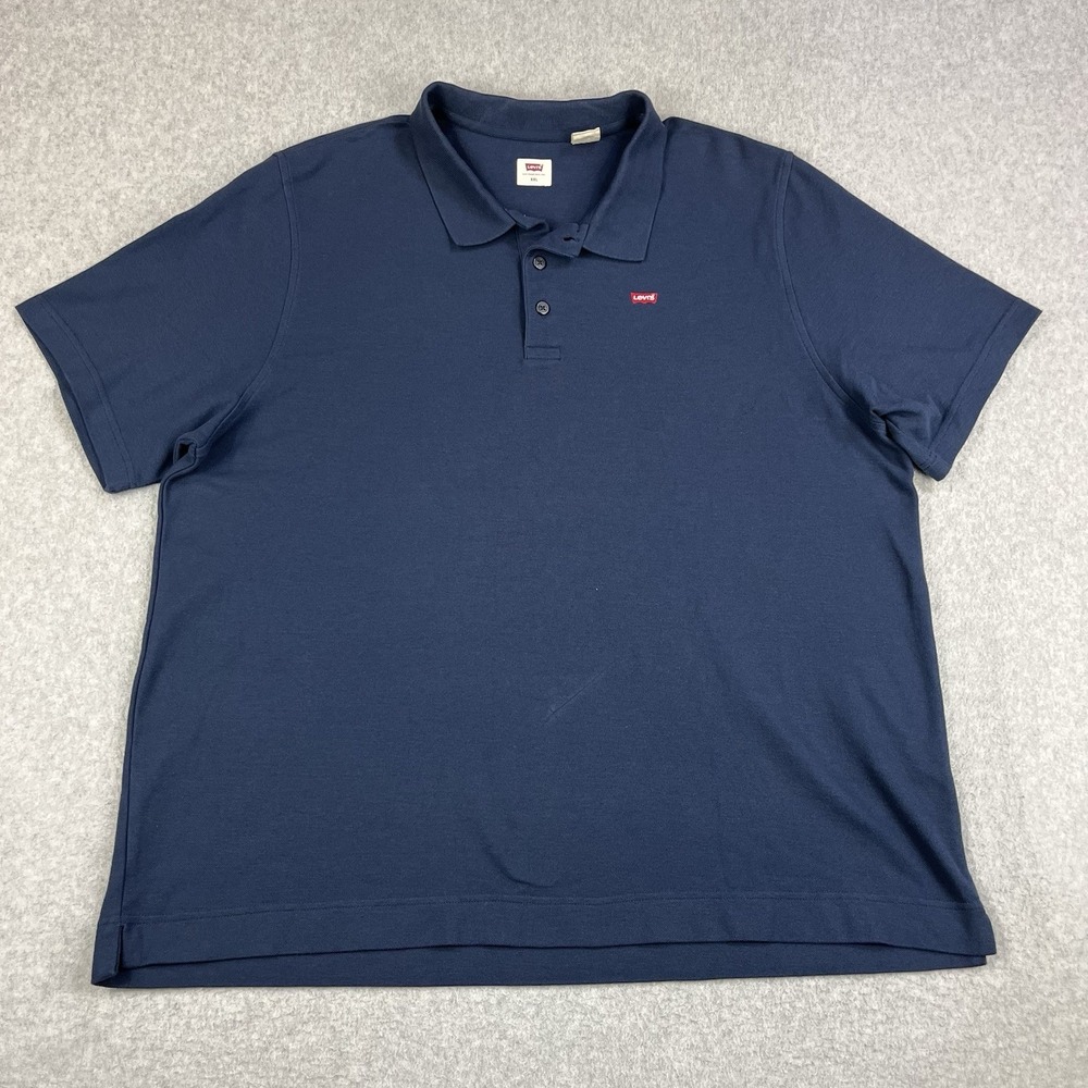 Levi's Polo Shirt Mens XXL Blue Short Sleeve Batwing OG Big Performance